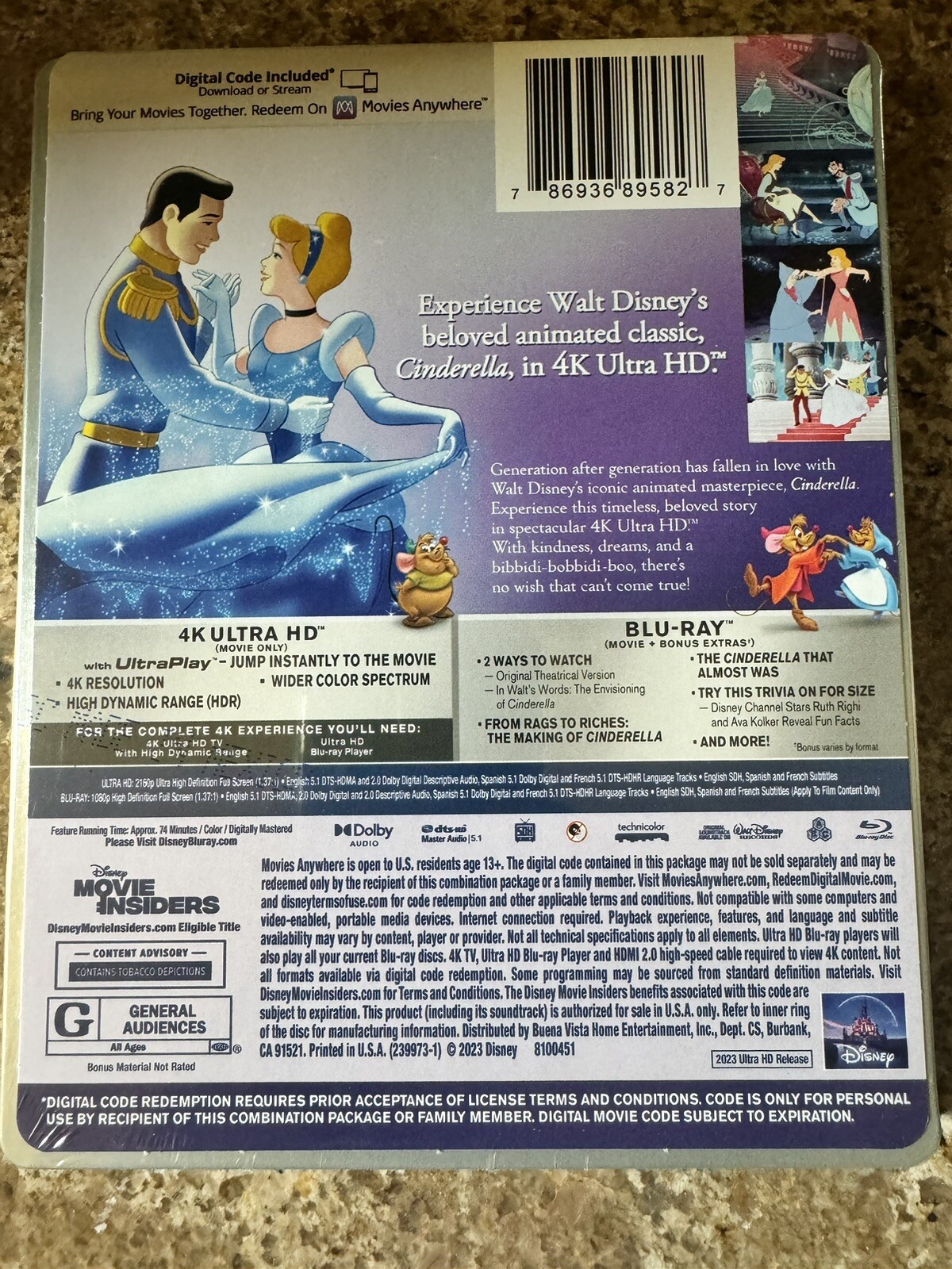 Disney 100 Cinderella 4K Blu Ray Steelbook Digital Code Best Buy ...