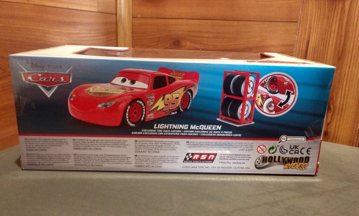 Lightning McQueen w/ Extra Wheels, Disney Pixar Cars - Jada Toys 97751 -  1/24 Scale Diecast Car