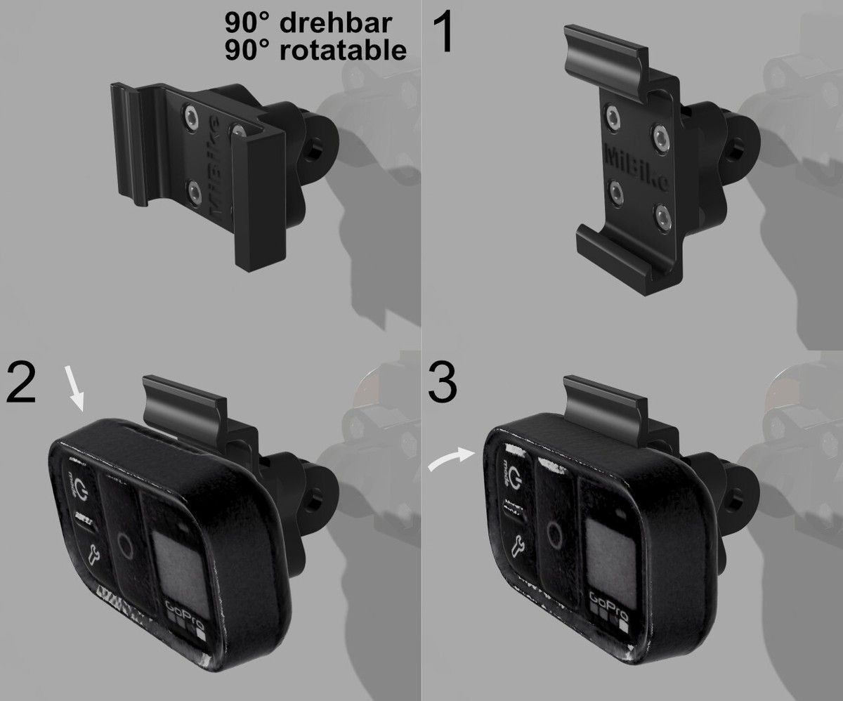 DJI Action 4 supporto per telecomando - tubo manubrio | | Actioncam Mounts | Für alle Helme