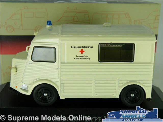 FURGONETA MODELO AMBULANCIA CITROEN TIPO H ESCALA 1:43 IXO ATLAS 7495008 COLECCIÓN K8 Foto 2 de 4