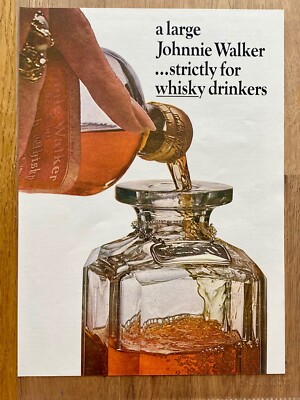 Johnnie Walker Scotch Whisky Original 1968 Vintage Advert Werbung Reklame