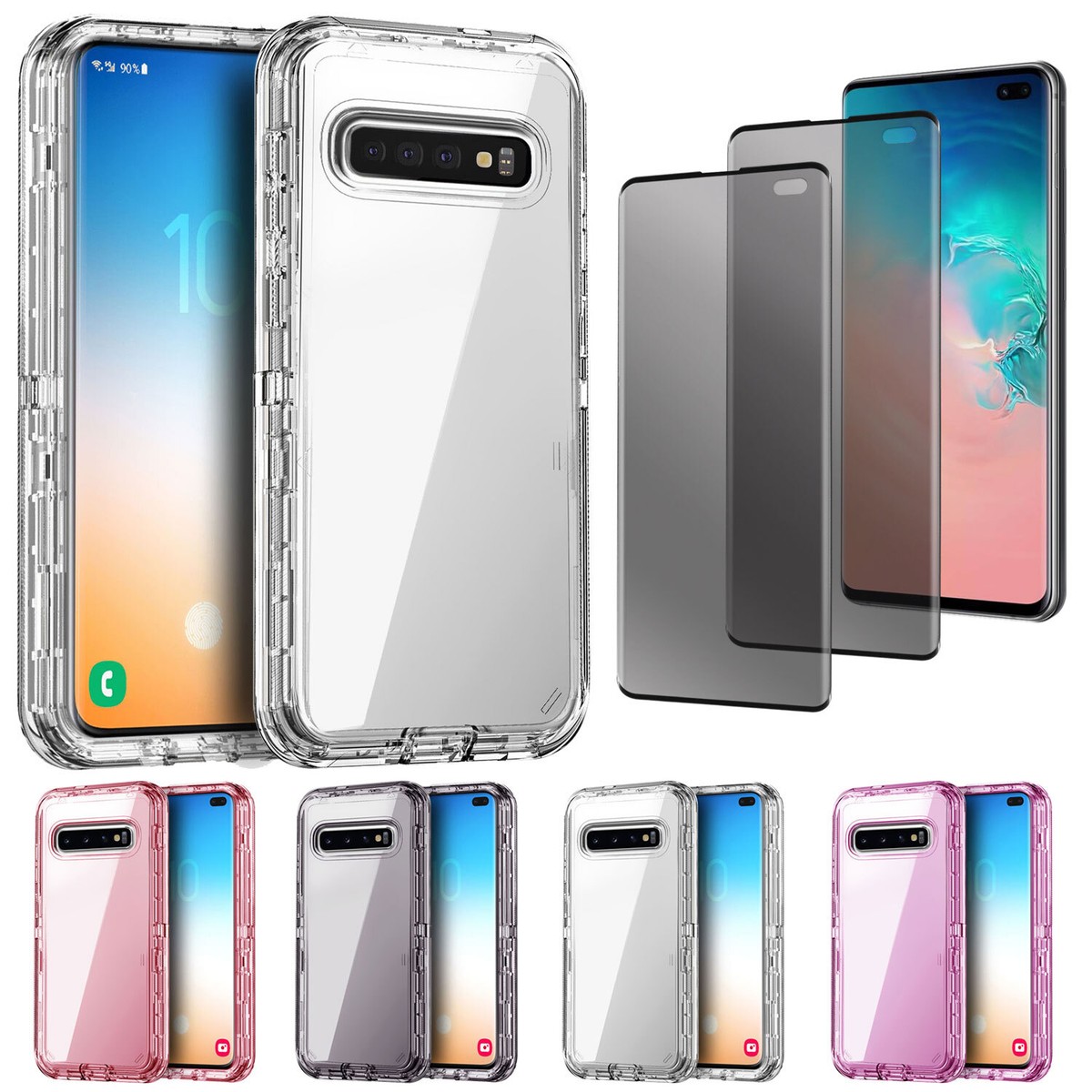 For Samsung Galaxy S10 Plus S10e Clear Case Phone Cover Privacy