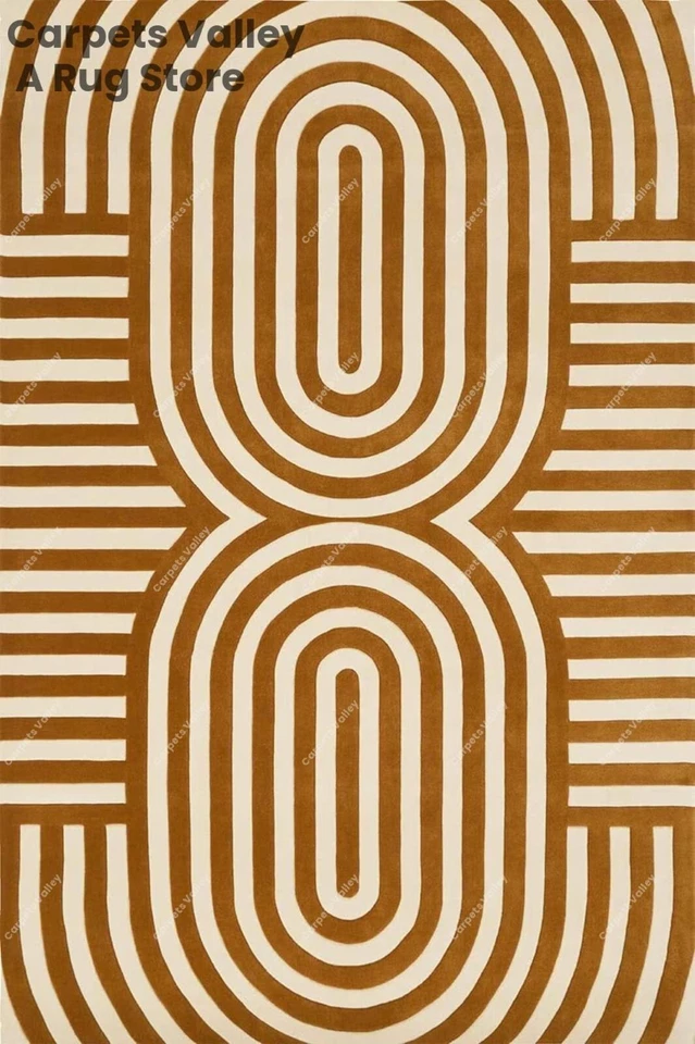 Rounded Circle Hand Tufted Wool Handmade Area Rug Carpet for Home, Bedroom - Image 4 of 4