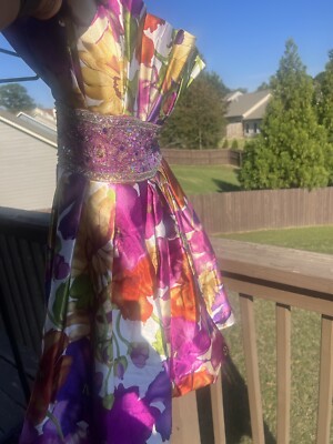 Tony Bowls Le Gala Formal Dress Sequins Rhinestones Floral Multicolored Size 12 | eBay Tony Bowls Le Gala Formal Dress Sequins Rhinestones Floral Multicolored Size 12 | eBay