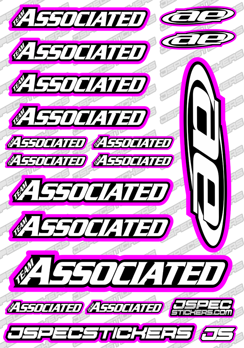 ASSOCIATED RC TEAM STICKER SHEET RK EDITION DECAL RC BUGGY RC10 AE