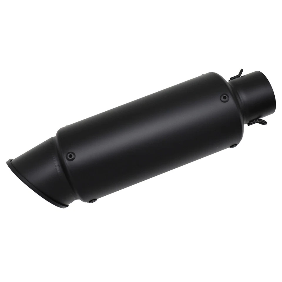 GP Racing Universal Motorcycles 38-51mm Slip On Exhaust Muffler Tail Pipe Black - Image 2 of 4