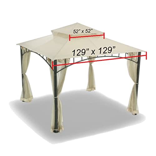 Garden Winds Replacement Canopy for Target Madaga Gazebo, Beige 