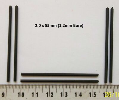 Hohlspitzen für Schwimmerherstellung 2,0 mm Außendurchmesser 1,2 mm Bohrung nur schwarz