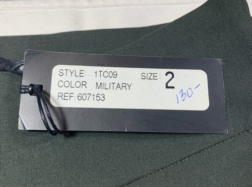 FABRIZIO GIANNI Pants SZ 2 Green Stretch Ankle Tapered Made USA NWT - Picture 4 of 5