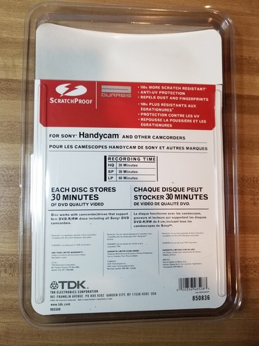 10-pack TDK DVDR Recordable MiNi DVD 30 Min 1.4GB For Sony Handycam New Sealed - Picture 2 of 3