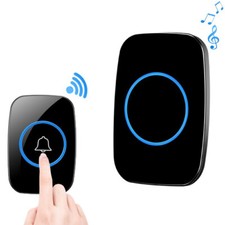 Waterproof Wireless Doorbell Adjustable Volume 1000FT Plugin Receiver 38 Chime