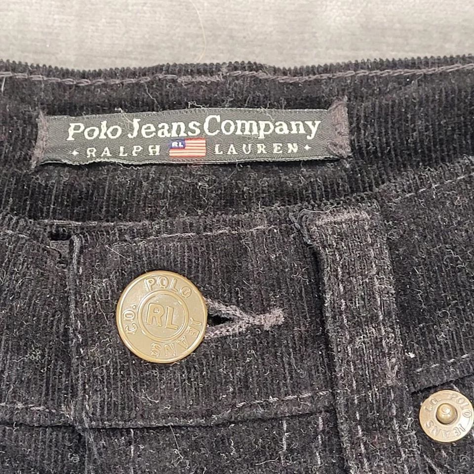 Pantalones Polo Ralph Lauren Negro Pana Corte Bota Para Mujer Clásicos Informales Talla 2 Foto 2 de 4