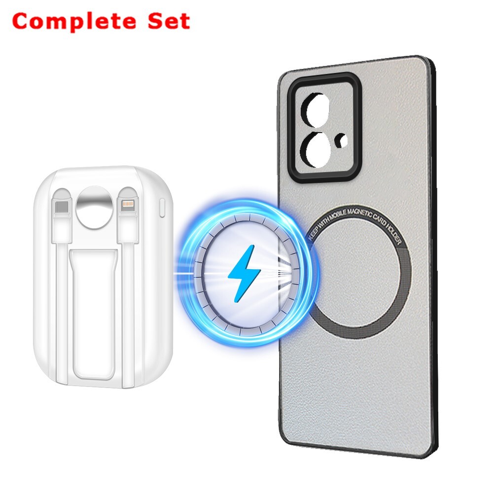 Choice on magnetic pu leather Case wire-free charger f Motorola Moto Edge 40 Neo