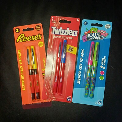 Hershey Duft Filzstifte REESES / JOLLY RANCHER / TWIZZLERS INSGESAMT 6 STIFTE