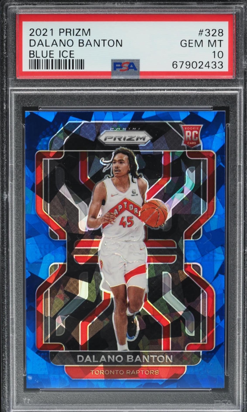 2021 Panini Prizm #328 Dalano Banton Blue Ice Prizms Rookie Card RC /125 PSA 10