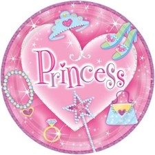 Princess Party Plates 9" Prismatic Shimmer Birthday Party Baby Shower Tableware