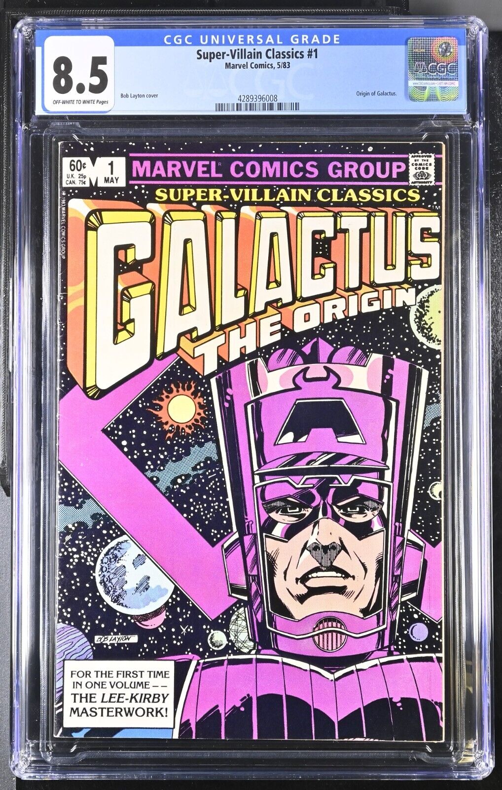 Super-Villian Classics #1 5/83 CGC 8.5 OFF W-WHITE Galactus Origin