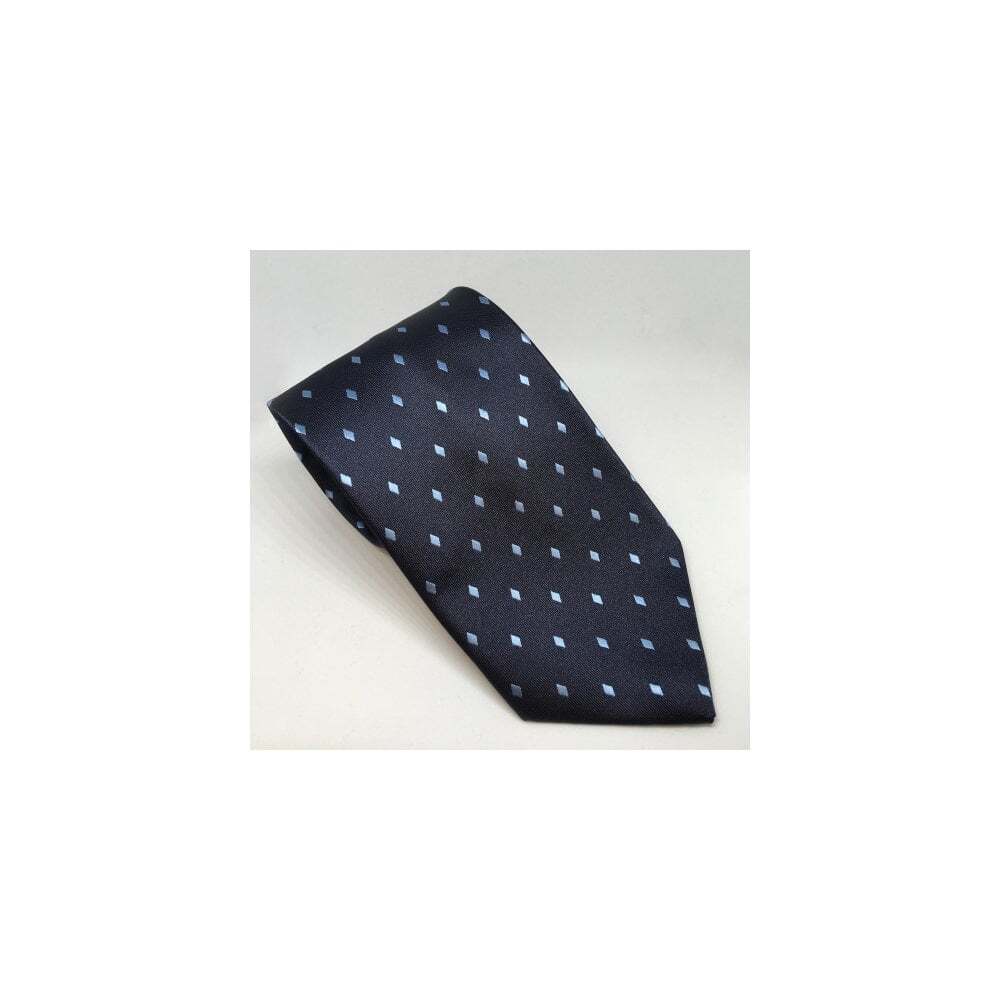 Equetech Adults Diamond Show Tie - Navy/Lt Blue