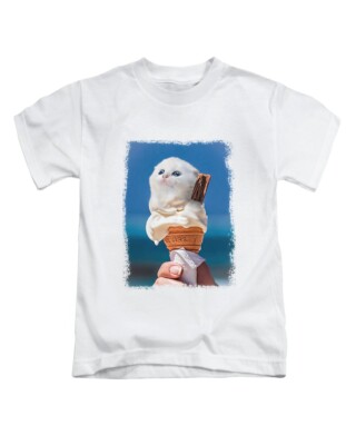 Eiscreme Katze Erwachsene T-Shirt Lustig Spaß Katze Meme Süß Oberteil Neu