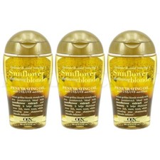 OGX Hydrate Color Reviving Sunflower Shimmering Blonde Penetrating Oil -Lot of 3