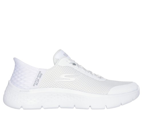 Skechers Slip-ins Go Walk Flex Bianche Scarpe Donna Senza Lacci con Memory Foam - Foto 1 di 2