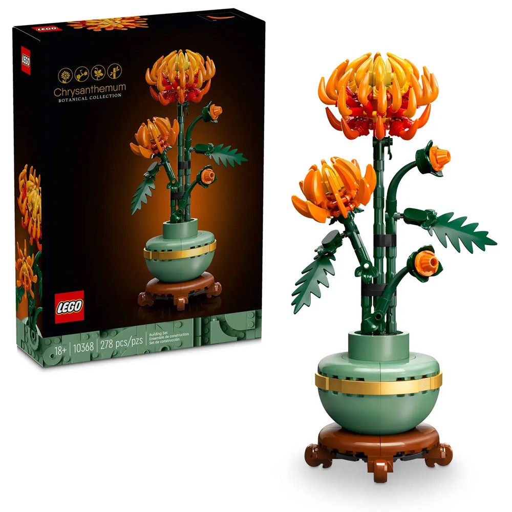 LEGO Botanicals Chrysanthemum 10368 Artificial Flower Adults Building Set 278pcs - Image 28