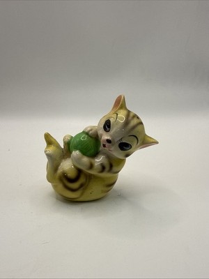 Vintage Hand Decorated Cat Figurine Salt Shaker Single
