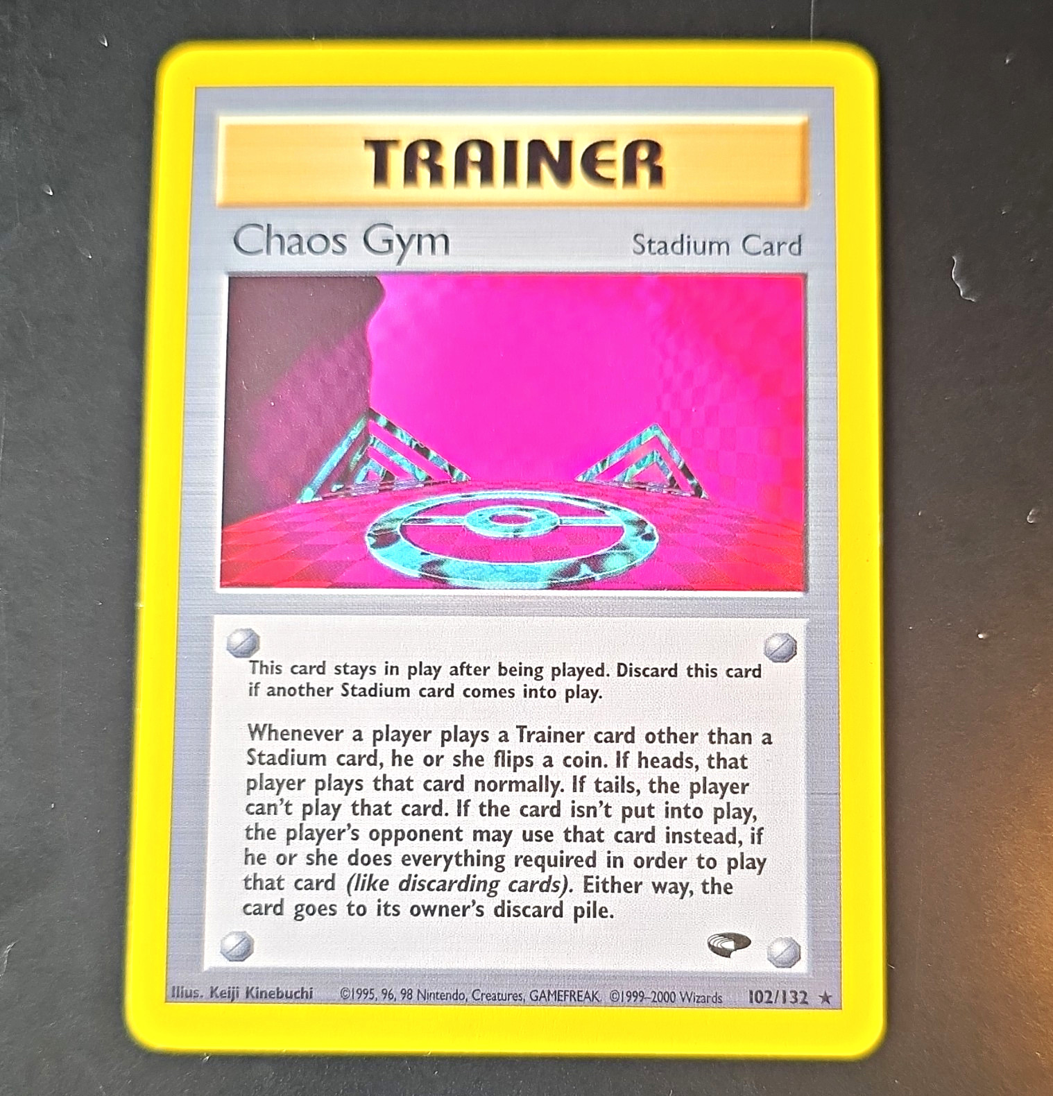 WotC Pokémon TCG Gym Challenge Chaos Gym 102/132 Rare Stadium Regular English
