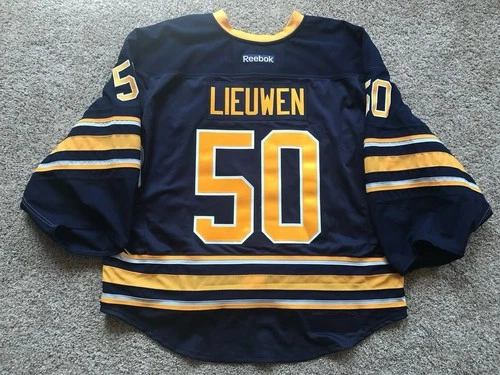 2015-16 Nathan Lieuwen Buffalo Sabres Game Issued Worn Jersey NHL