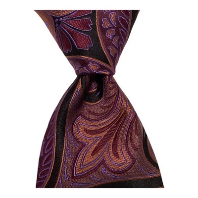 ROBERT TALBOTT SevenFold Silk Necktie LIMITED 21/40 Geometric Purple/Multi EUC
