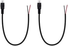 2-Pack RCA Female Plug to Speaker Wire Bare Wire Pigtail Connector Adapter Repai