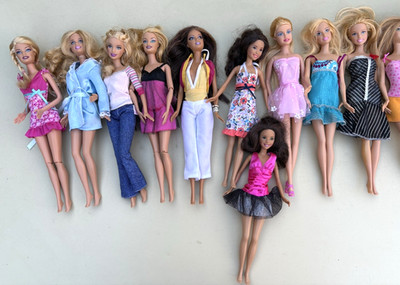 Barbie Dolls (Lot of 15) 1999-2014 Blonde/Brunette - Clothing Included In Photos