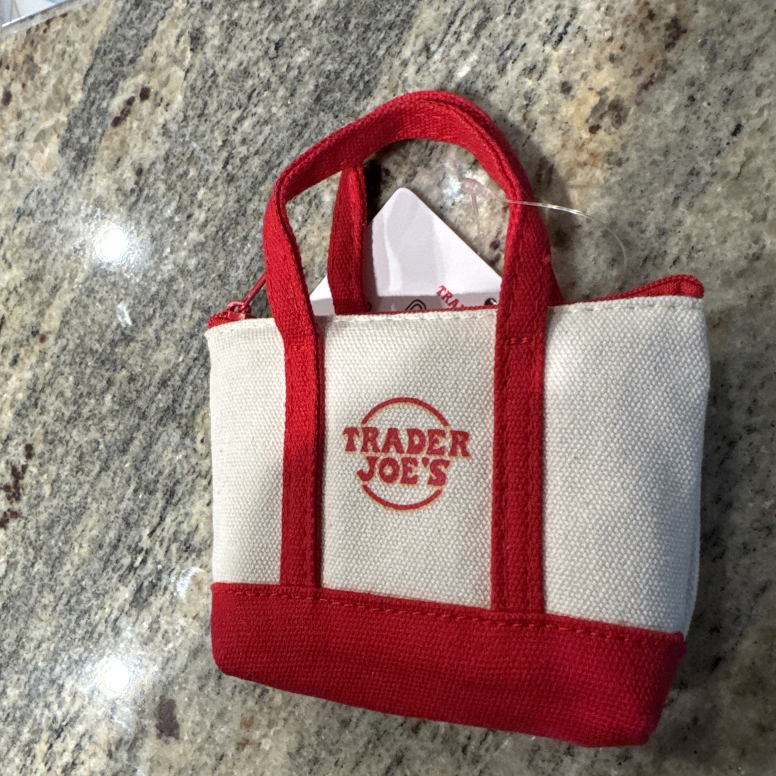 2025 Trader Joe's Canvas Micro Tote with Grocery Bag Red Limited Edition
