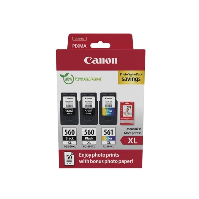 Canon Original PG-560XL x 2 / CL-561XL x 1 Photo value pack for Pixma TS7450 TS - Image 44