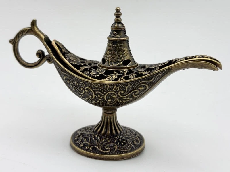 Porta Incenso Bronzo Lampada Aladino - Immagine 2 di 3