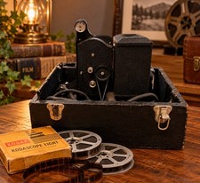 1934 Kodak Kodascope Eight Model 40 8mm Film Projector Working w/ Case