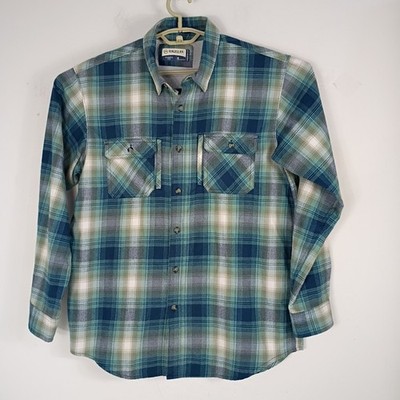 Magellan Men s Shirt Flannel Plaid Vented Classic Fit Anti-Microbial Blue Sz M