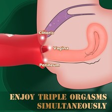 Licking Sucking Vibrator Clit Sucker Dildo G-spot Massager Sex Toy Women