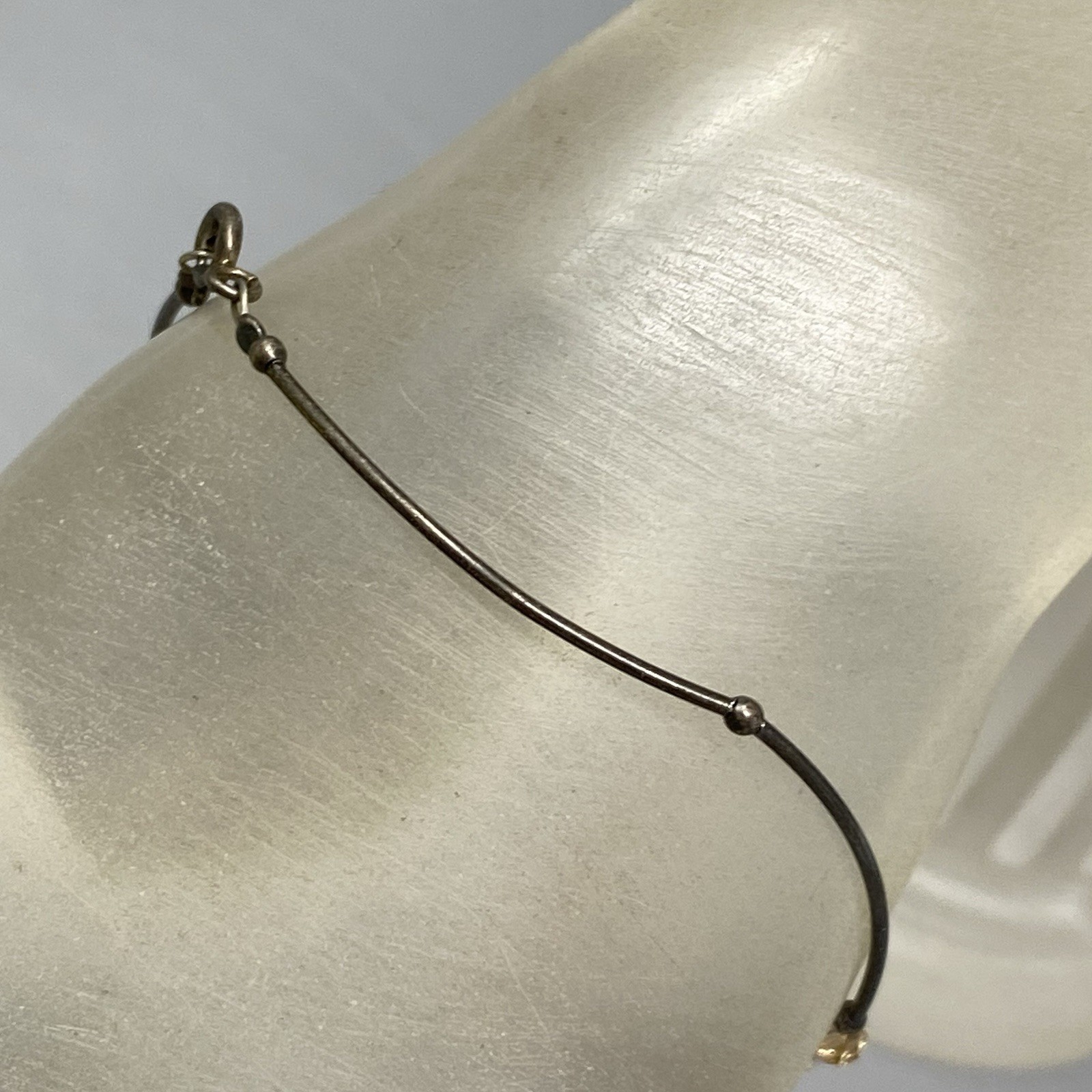 Artisan Stone Bracelet Brown Rectangle Clear Bico… - image 4