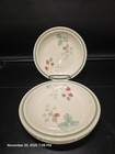 Wedgwood Raspberry Cane 9” Salad Plates Set of 4 England Discontinued