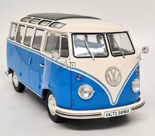 Solido 1/18 Volkswagen T1 Splitscreen Camper Bus Blue Samba Diecast model car