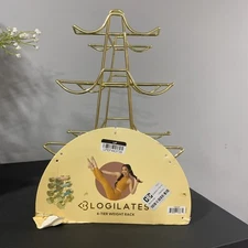 Blogilates 4 Tier Weight Rack - Gold Stand Dumbbell Hand weights - NEW