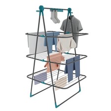 Image of Knight 3 Tier Clothes Airer, 30m Drying Space, Free Standing Foldaway Clothes