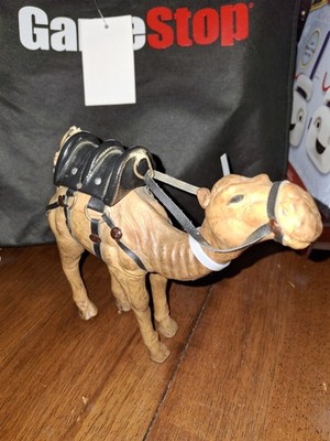 Vintage Liberty Of London Leather Wrapped Camel Sculpture Black Leather Saddle
