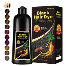 Instant Black Hair Dye Shampoo 3-in-1  Covers Gray Hair Fast  16.9 oz