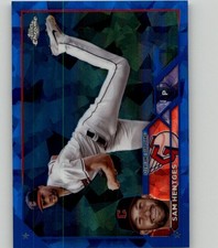 2023 Topps Chrome Update Sapphire Edition Sam Hentges #USCS327 Guardians