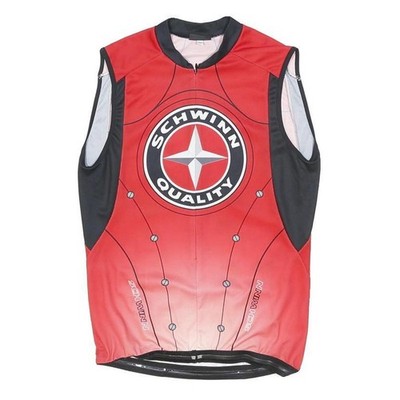 SCHWINN Herren Rote & Schwarze Ärmellose Rundhals Radtrikot S Performance