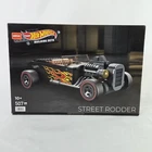 Mega Hot Wheels Building Set REDLINE STREET RODDER - NEW Sealed Black w/ Flames