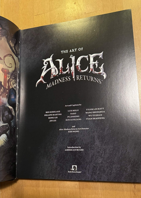 The Art of Alice Madness Returns Art Book First Edition Japanese