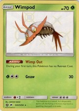 Wimpod SV4/SV94 Shiny Rare Hidden Fates Shiny Vault Pokemon Holo Near Mint